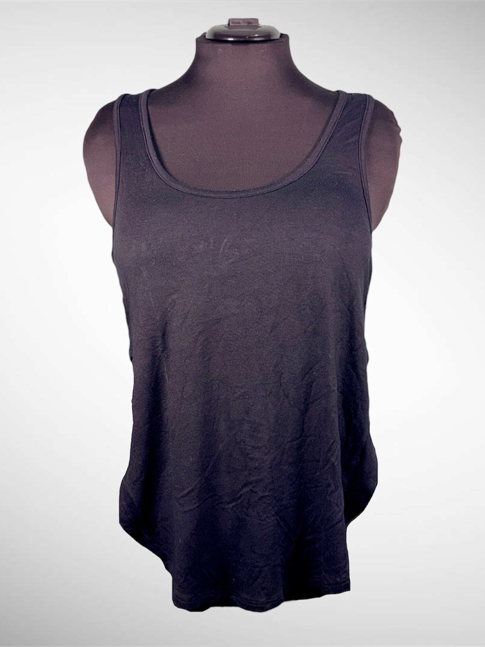 Women’s Beyond Yoga Circle Side Cutout high low hem tank size small black